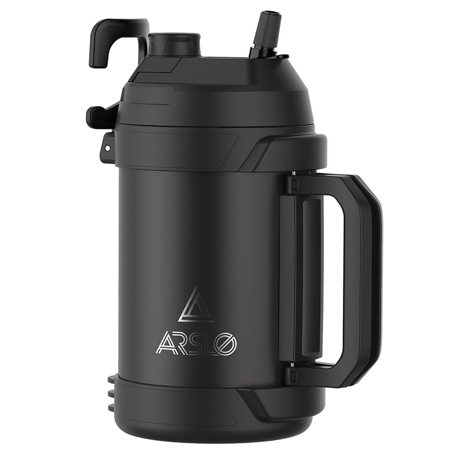 Arslo Sports Water Jug - Gallon Water Bottle - Large Insulated Stainless Steel Bottle for Gym, Workouts, Basketball, Football, Soccer - Keep Water Cold for Up To 24 Hours - 108 Ounce (Black)