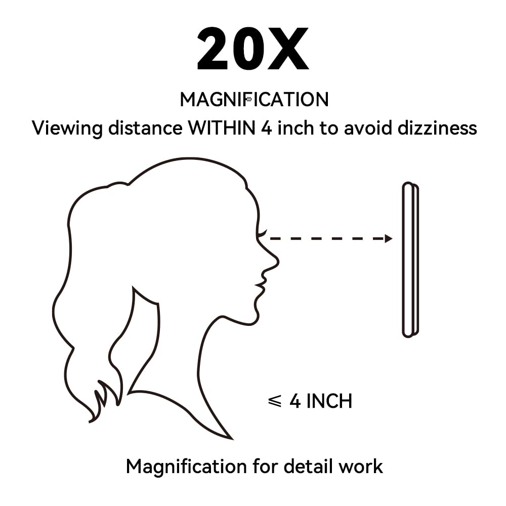 HIEEY Lighted Makeup Mirror, Hollywood Vanity Mirror with Lights, Three Color Lighting Modes, with 4in 20X Magnification Mirror, Smart Touch Control, 360°Rotation (17.4in,White,Gift Box)