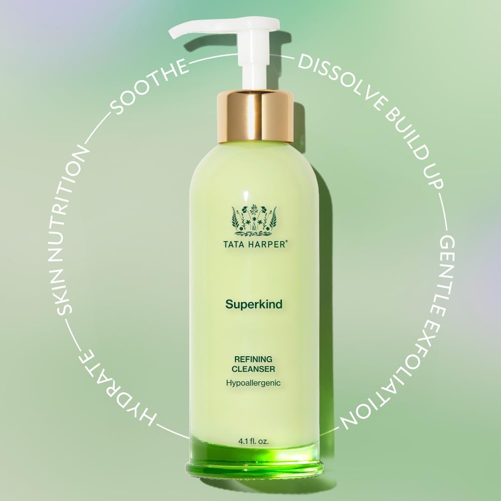 Tata Harper Superkind Refining Cleanser for Sensitized & Reactive Skin, 100% Natural, Made Fresh in Vermont, 125ml