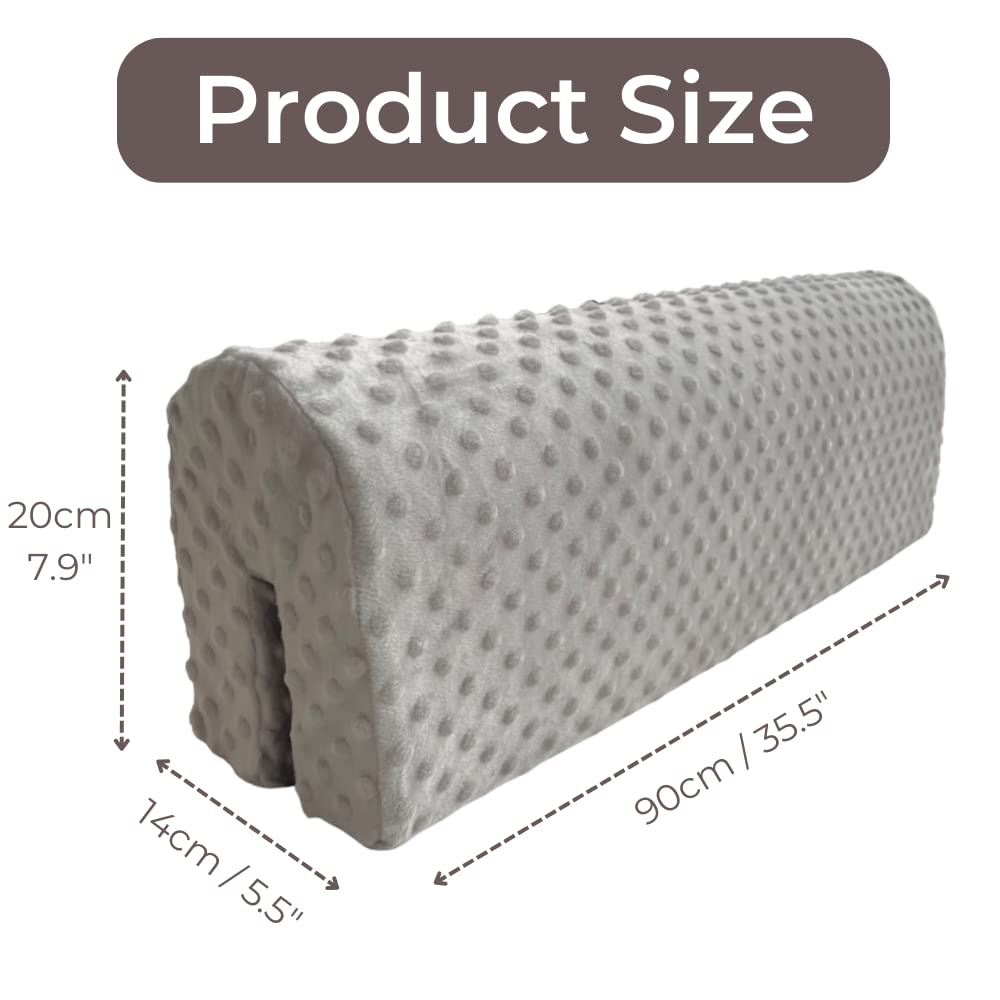 Wonder Space Toddlers' Bed Rail Bumpers Protecter - Children's Bed Guardrail Padding - Anti-Collision | Increased Height | Fall Prevention - Easy Installation Enhanced Safety Mostly Fit (Grey, 3ft)