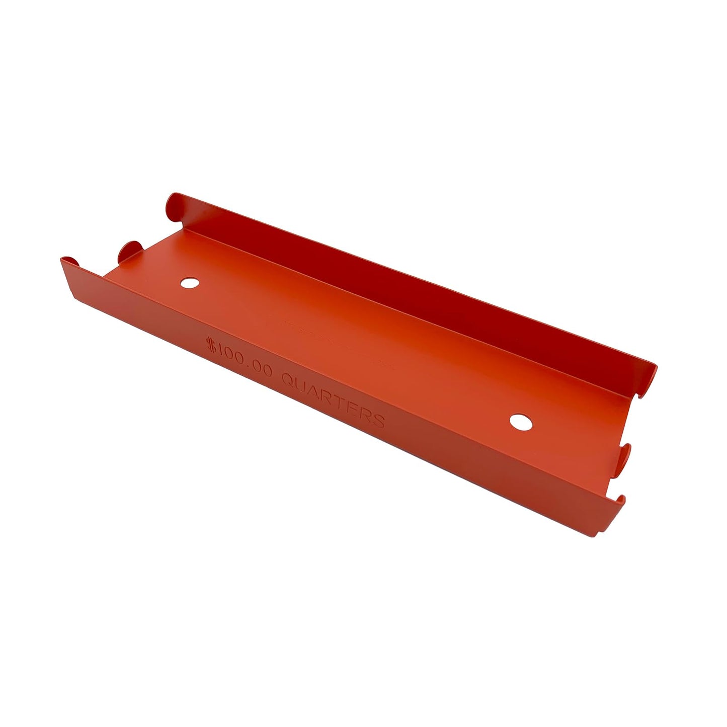 Huron Aluminum Quarter Coin Tray for Rolled Coins, Orange (1/12/96 pc) (12 pc)