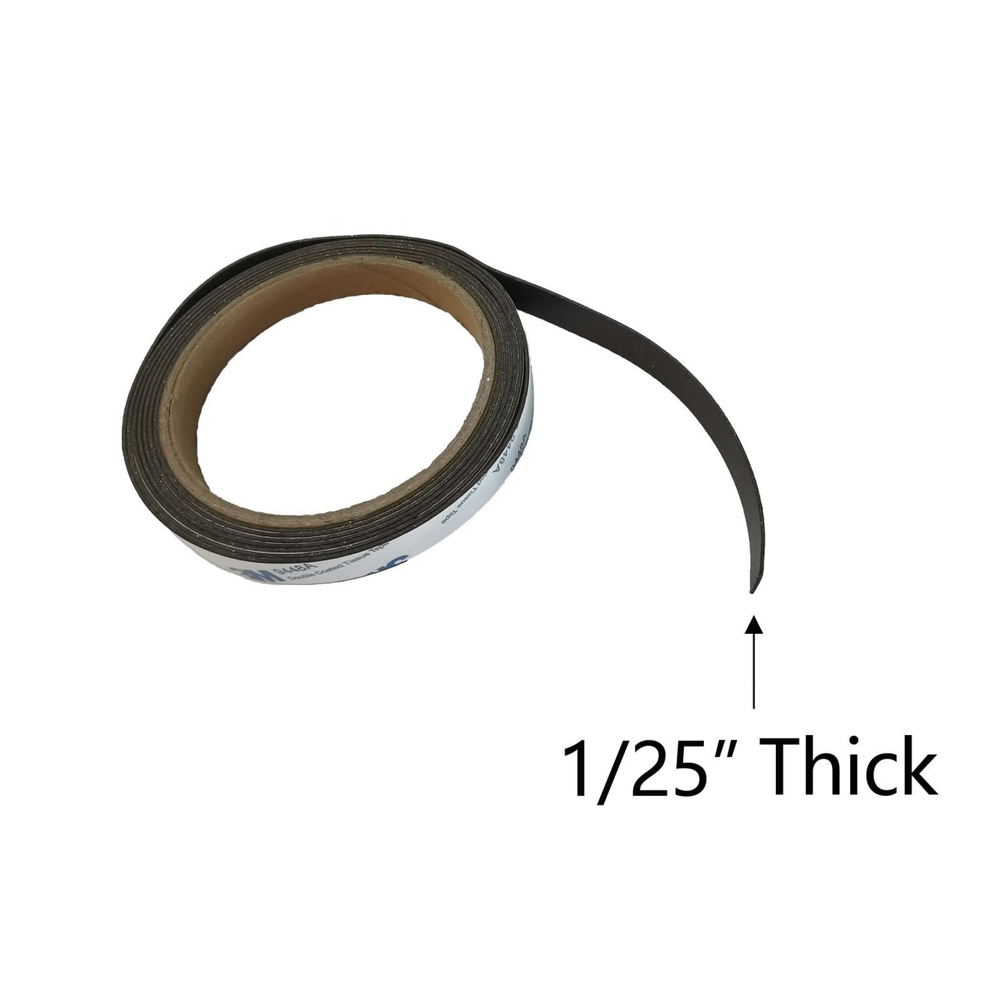 AplysiaTech 1.00 Inch Width Neodymium Flexible Magnet Strip, Magnetic Rubber Tape W/3M Self-Adhesive (60 Inches),Strong Magnetic Tape Strips Roll with 3M Adhesive Backing, Flexible Sticky Magnet Tape