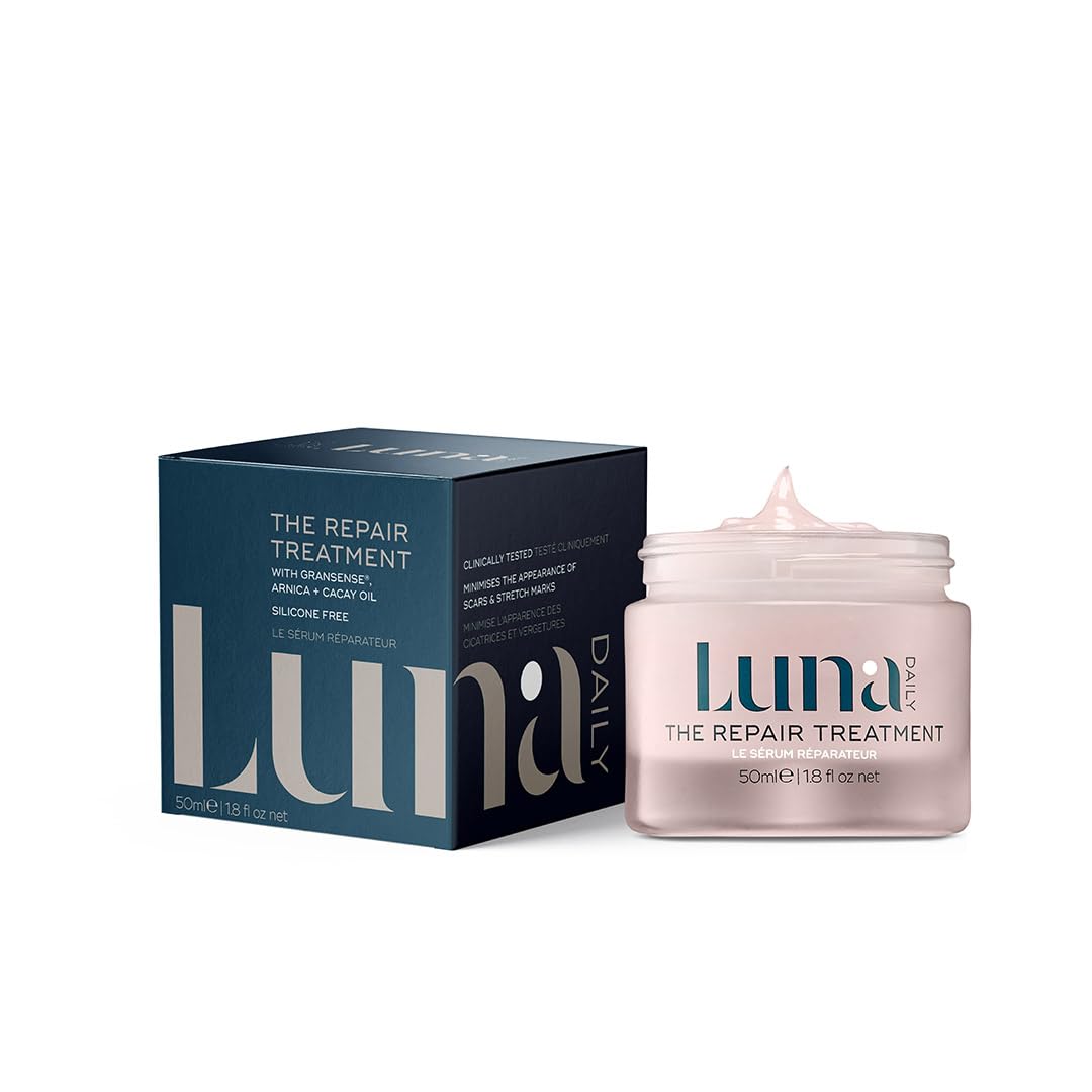 Luna Daily The Repair Treatment | Intensive Hydration & Soothing Cream for Dry & Sensitive Skin | Natural Ingredients, Vegan, Fragrance-Free, 1.8 fl oz