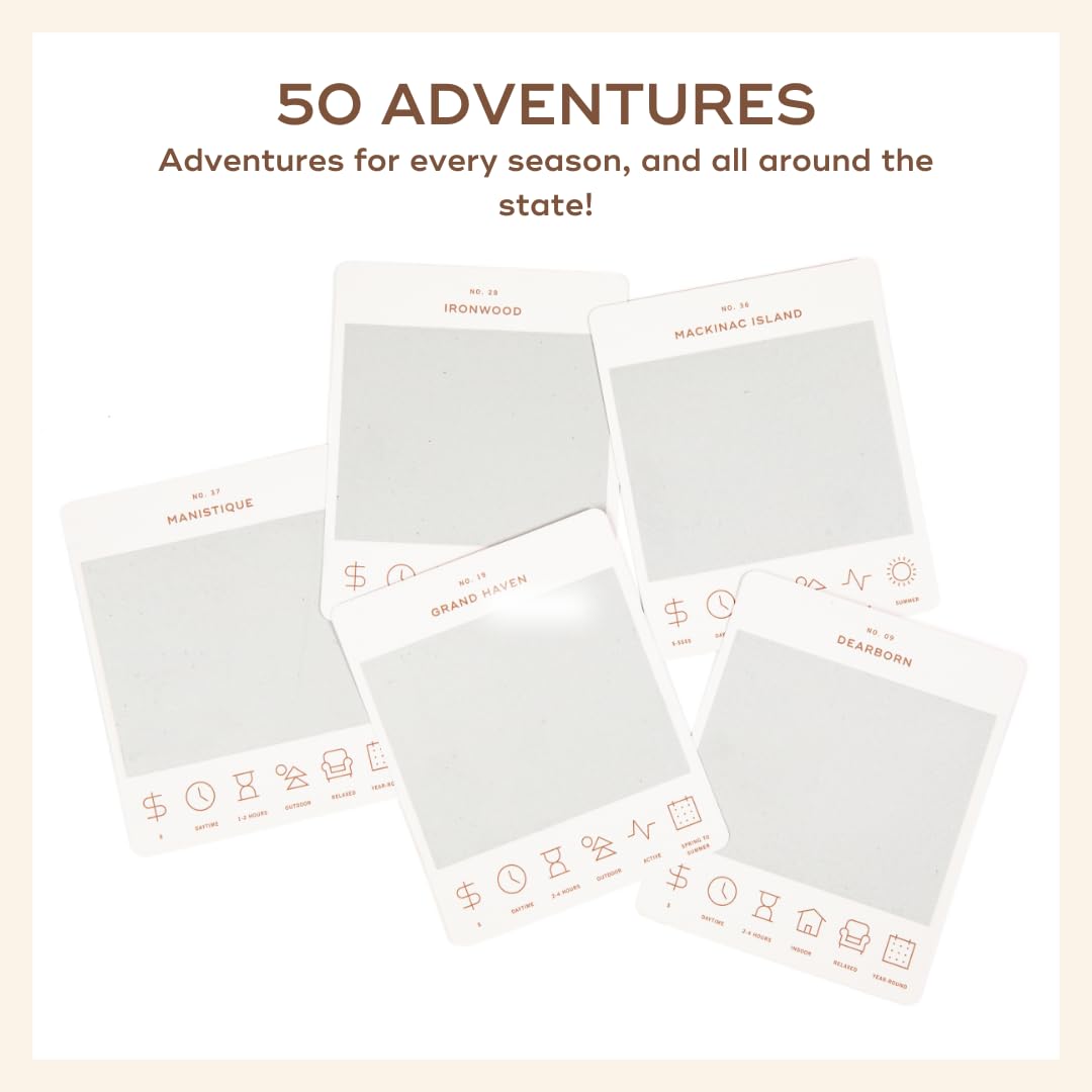 Reach International Outfitters Michigan Adventure Bucket List: 50 Scratch-Off Cards for Outdoor Activities, Tourist Attractions, and Road Trips - Perfect Travel Gift and Guide for Exploring