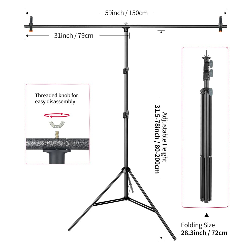 Blue Green Screen Backdrop Kit, HEMMOTOP 2-in-1 6.5x5 ft Green Screen Stand for Streaming,Blue Greenscreen Background with Adjustable Photo Backdrop Stand for Photography,Zoom with Carrying Case&Clips