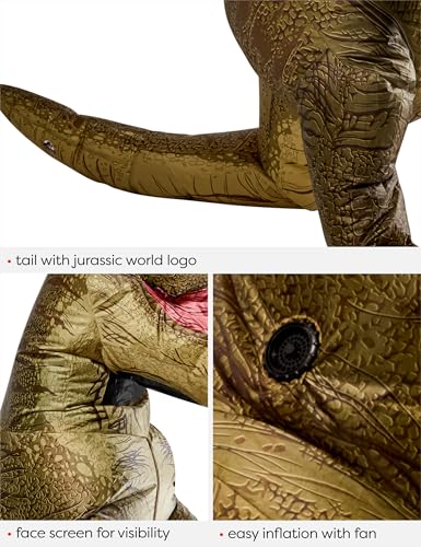 Rubies Jurassic World: T-Rex Inflatable Costume for Teens, Unisex One Size