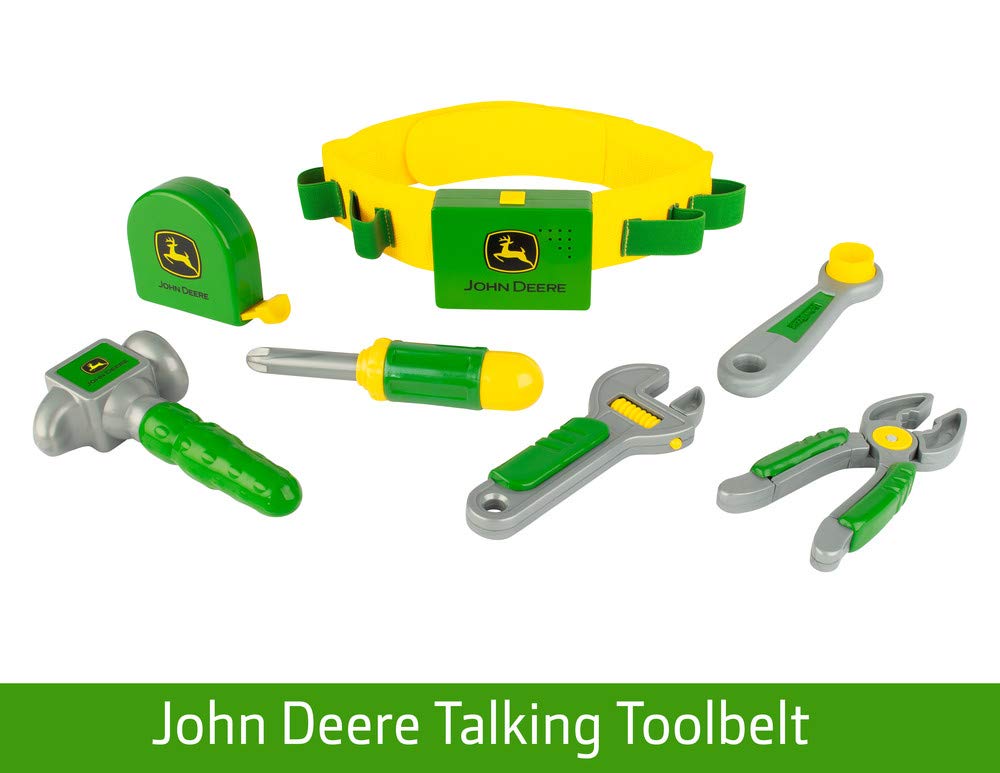 TOMY John Deere Deluxe Talking Toolbelt Preschool Toy, Green