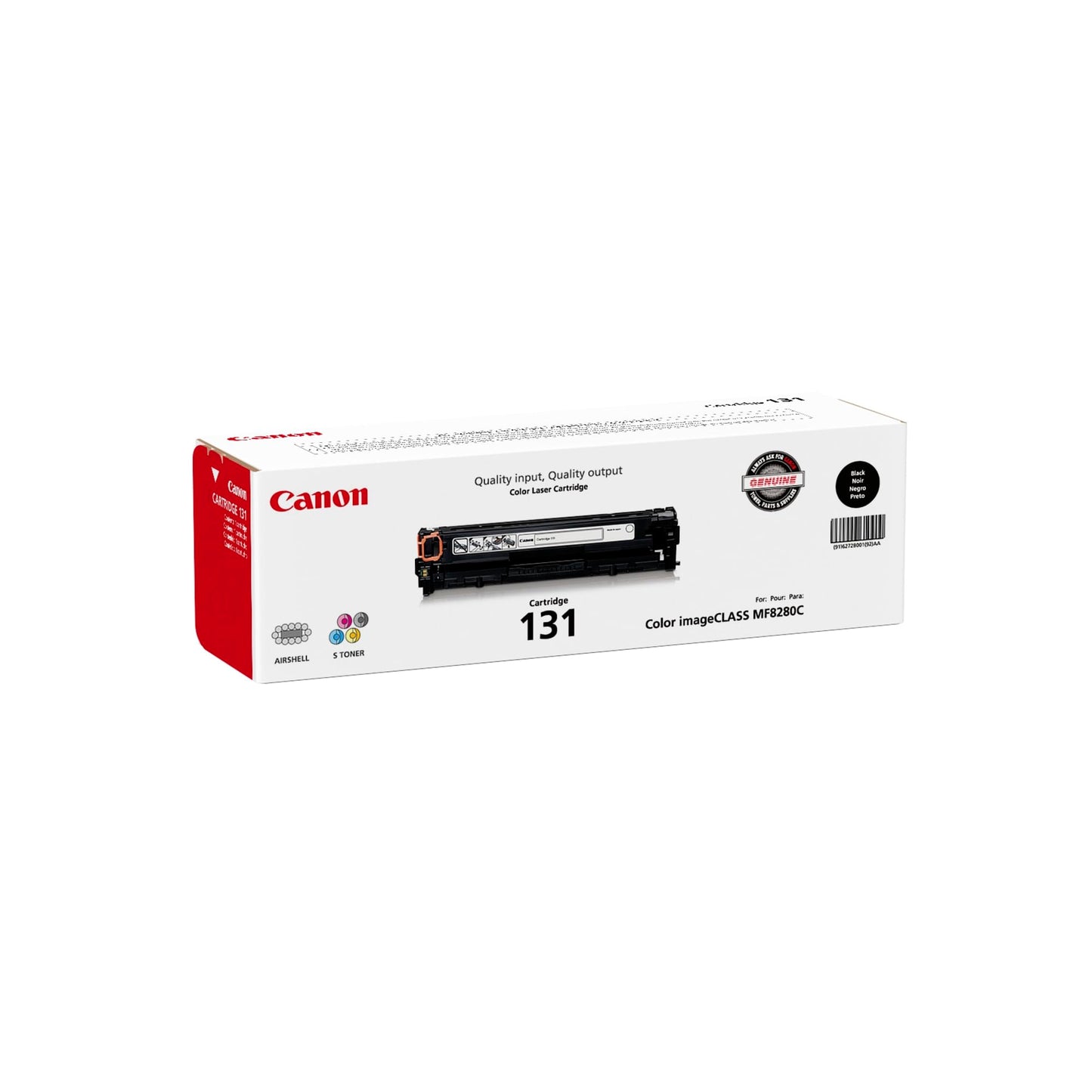 Canon Genuine Toner, Cartridge 131 Black (6272B001), 1 Pack Color imageCLASS MF8280Cw, MF624Cw, MF628Cw, LBP7110Cw Laser Printer