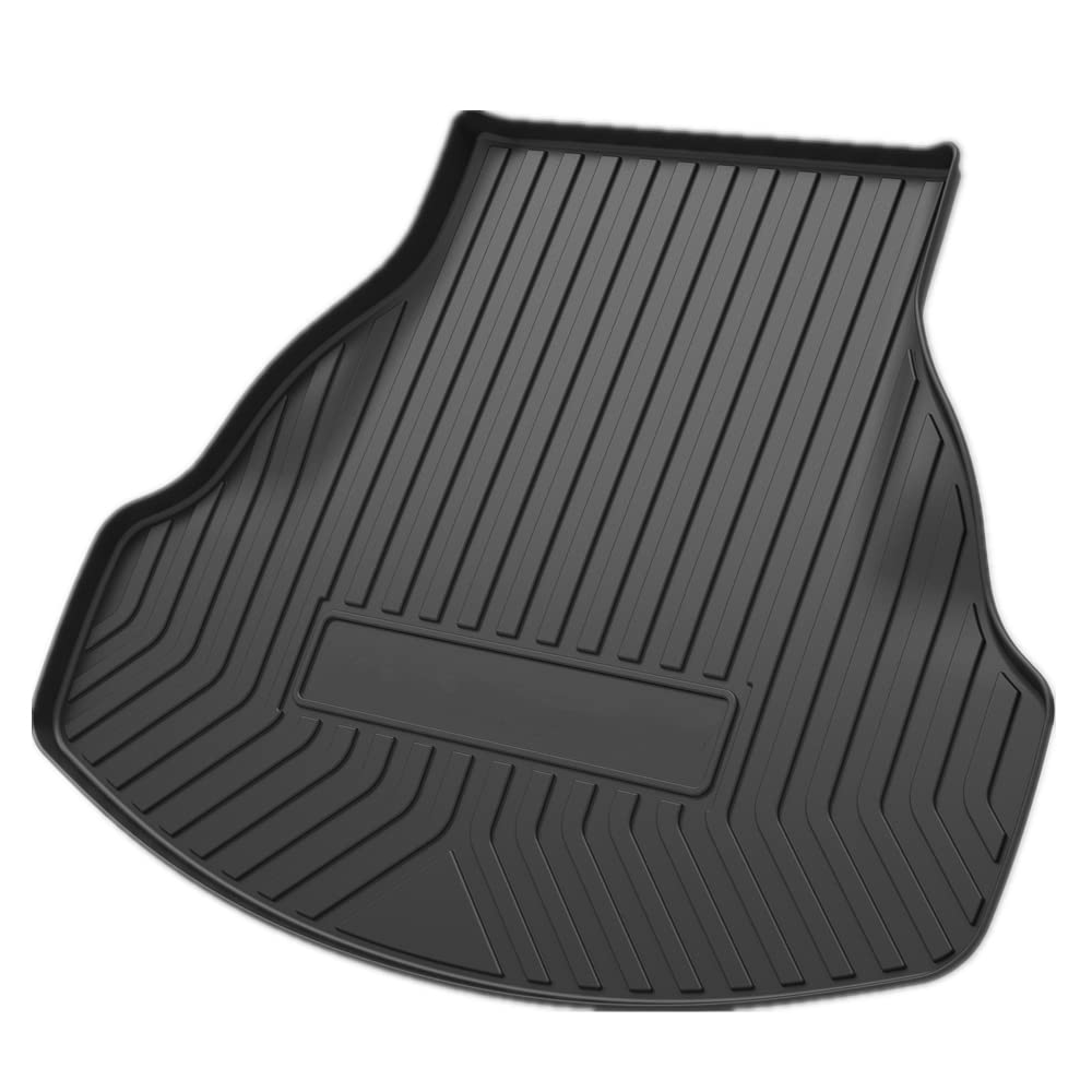 All Weather Rear Cargo Liners Trunk Tray Mats Protector Custom Compatible with 2013 2014 2015 2016 2017 Honda Accord, 3D Waterproof Durable Odorless Flexible Black TPO Accessories