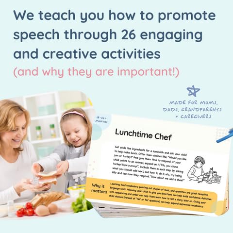 Curious Baby™ Speech & Language Development Cards (0–36 Months) | 26+ Research-Based Activities for Babies, & Toddlers, Educational Activity Milestone Flash Card Baby