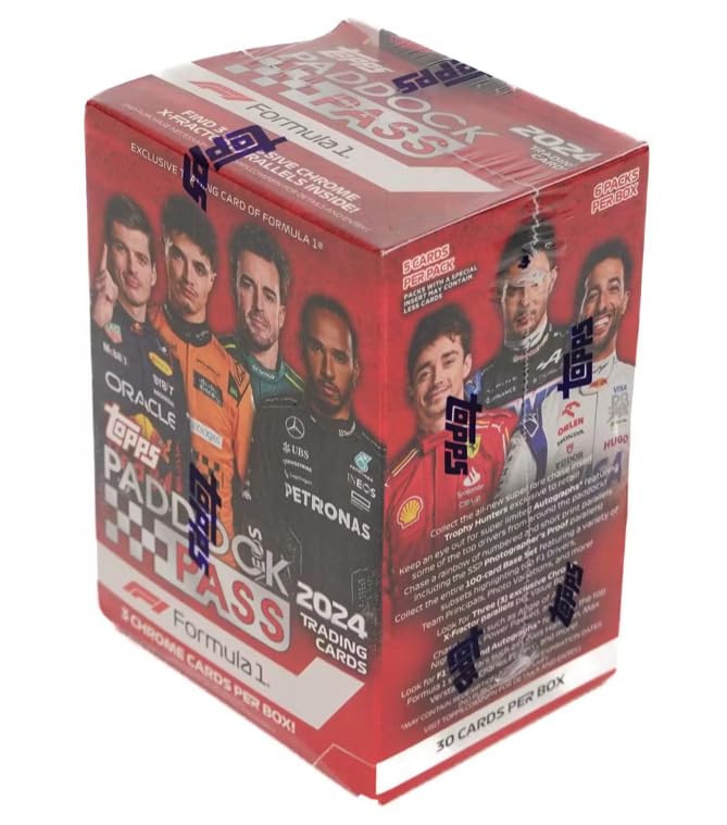 2024 Topps Paddock Pass F1 Formula 1 Blaster Box 6 Packs Per Box, 5 Cards Per Pack