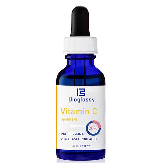 Bioglossy Vitamin C Serum 20%, Professional Vitamin C Face Serum Anti Aging Skin Care, Enhance Skin Radiance Reduce Fine Lines & Wrinkles for Women