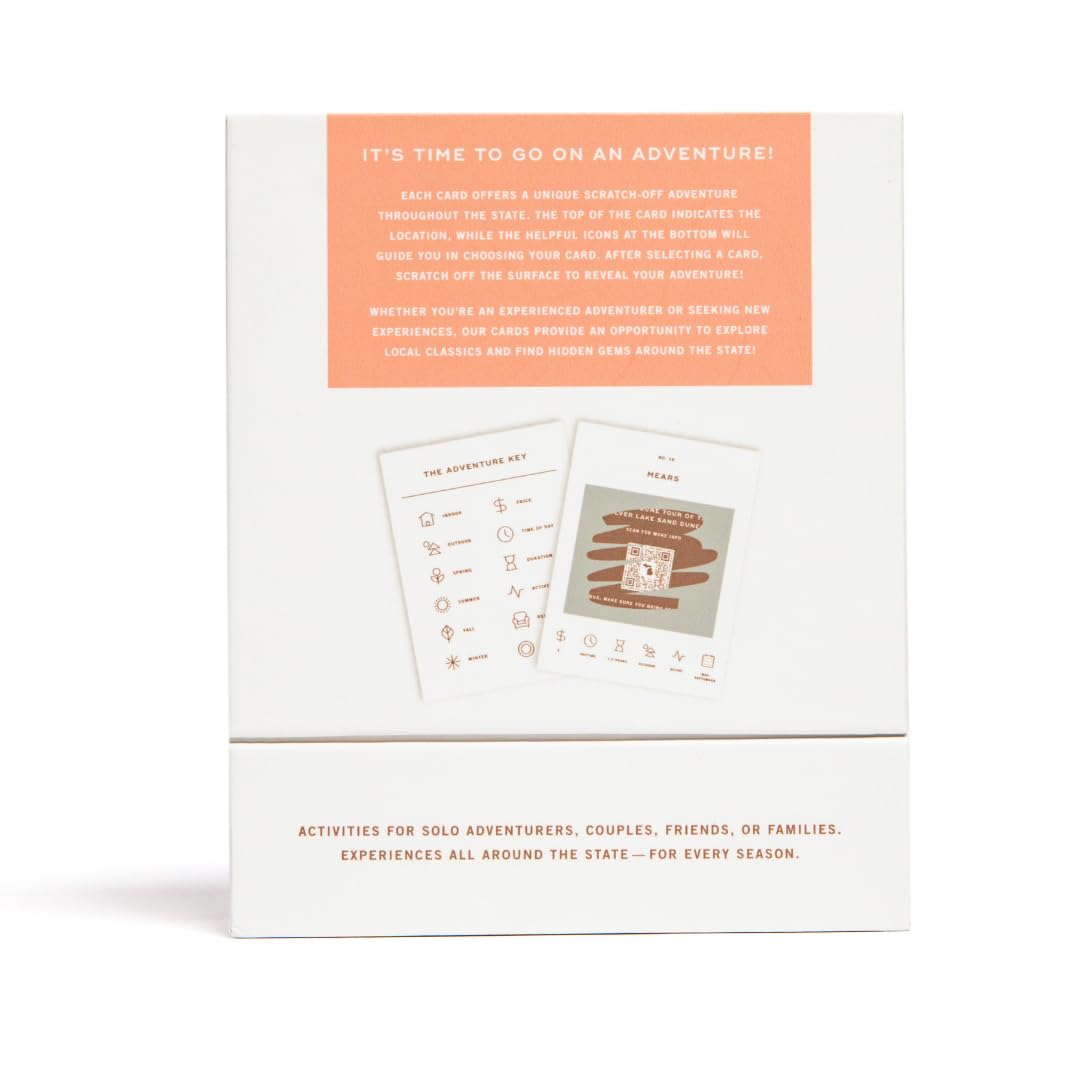 Reach International Outfitters Michigan Adventure Bucket List: 50 Scratch-Off Cards for Outdoor Activities, Tourist Attractions, and Road Trips - Perfect Travel Gift and Guide for Exploring