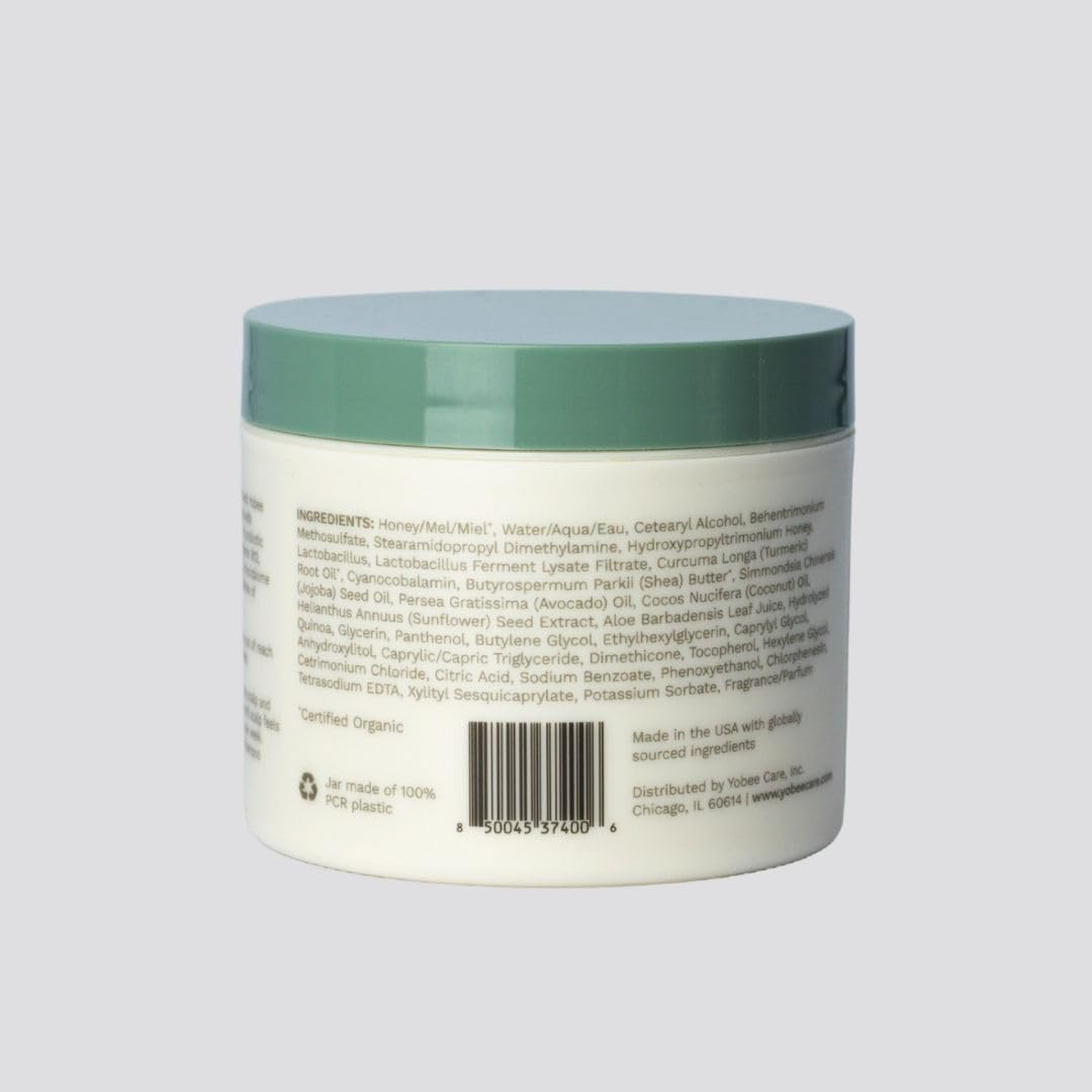 Yobee Restorative Scalp Mask - Dry Scalp Treatment Hair Mask - Probiotic Extracts, Organic Honey, Turmeric, Vitamin B12 - Natural Dry, Itchy, Sensitive Scalp and Dandruff Relief - for Adults, 4 fl oz
