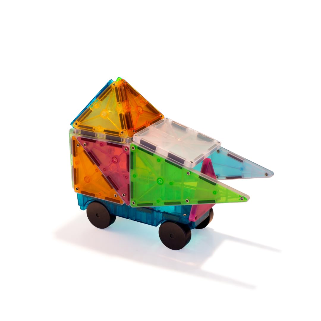 MAGNA-TILES Grand Prix 50-Piece Magnetic Construction Set, The ORIGINAL Magnetic Building Brand
