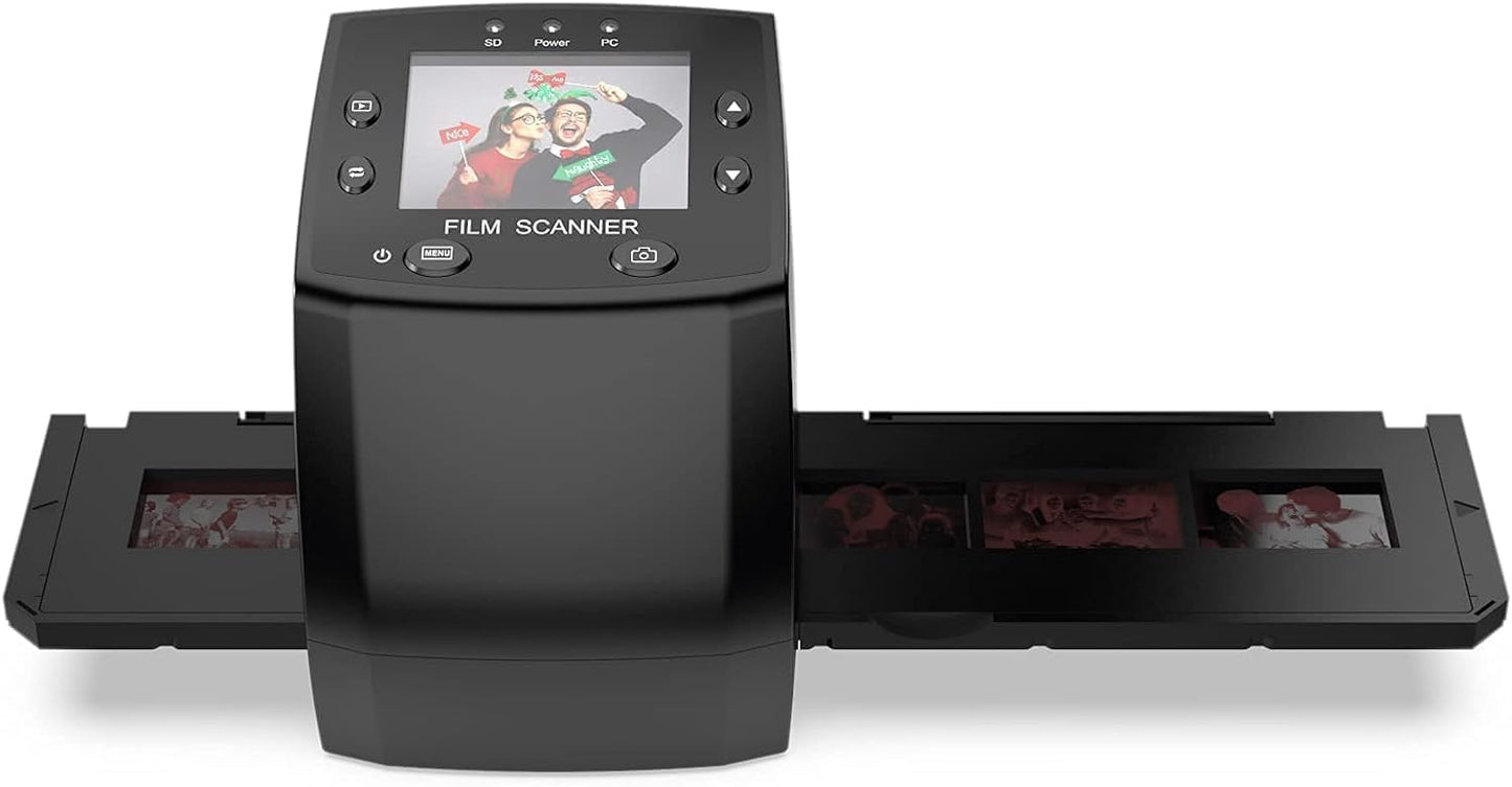 135 Film Negative Scanner Slide Viewer, Converts 35mm Film Negatives & Slides to Digital JPEG Images, 2.4 LCD Screen, with Quick Slide Holder