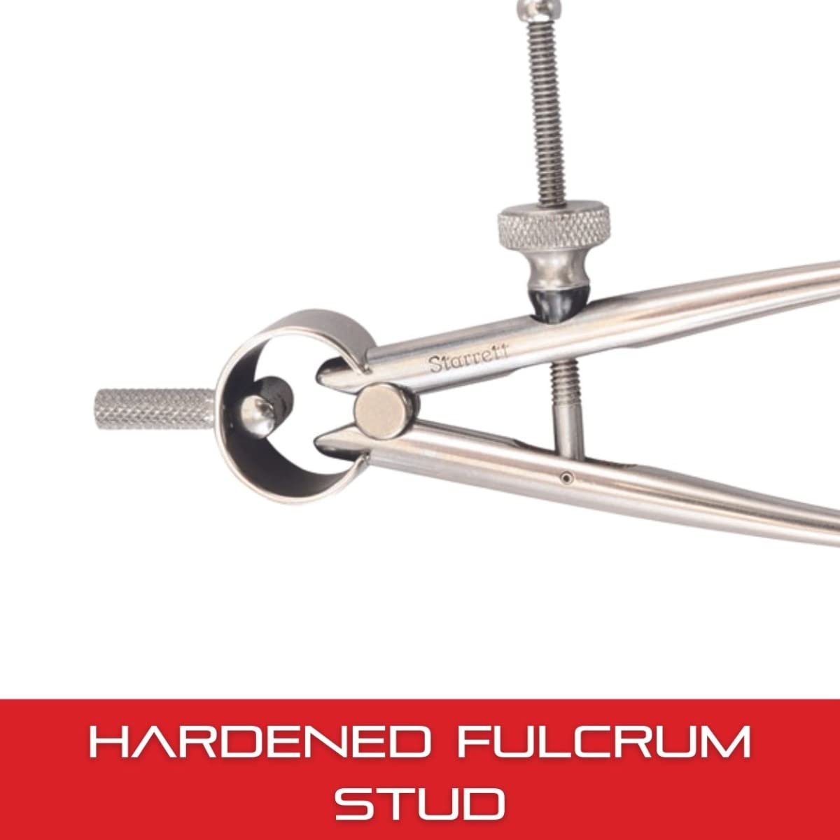 Starrett Toolmakers Spring-Type Caliper and Divider with Bow Spring and Hardened Fulcrum Stud - 3" Size and Capacity, Spring Joint Type - 277-3