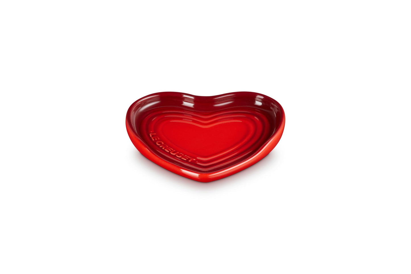 Le Creuset Cerise Stoneware Heart Shaped Spoon Rest, 5.25"