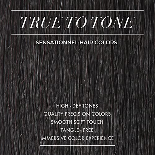 Sensationnel Bare lace 13x6 wigs - unit 3 lacefrontal glueless synthetic 180 degree preplucked hairline (1B OFFBLACK)