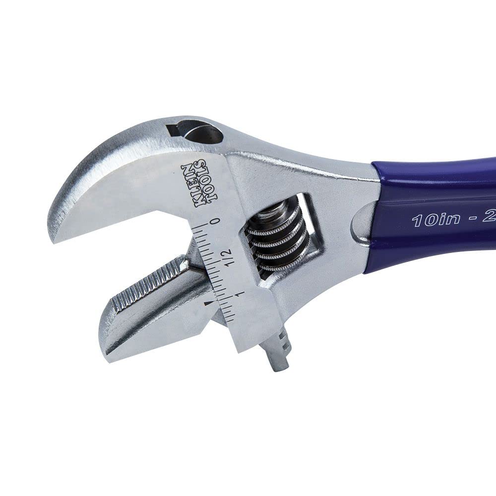 Klein Tools D86930 Reversible Pipe Wrench/Adjustable Wrench with 2-in-1 Extra-Wide 1-1/2 -inch Jaw, 10-inch