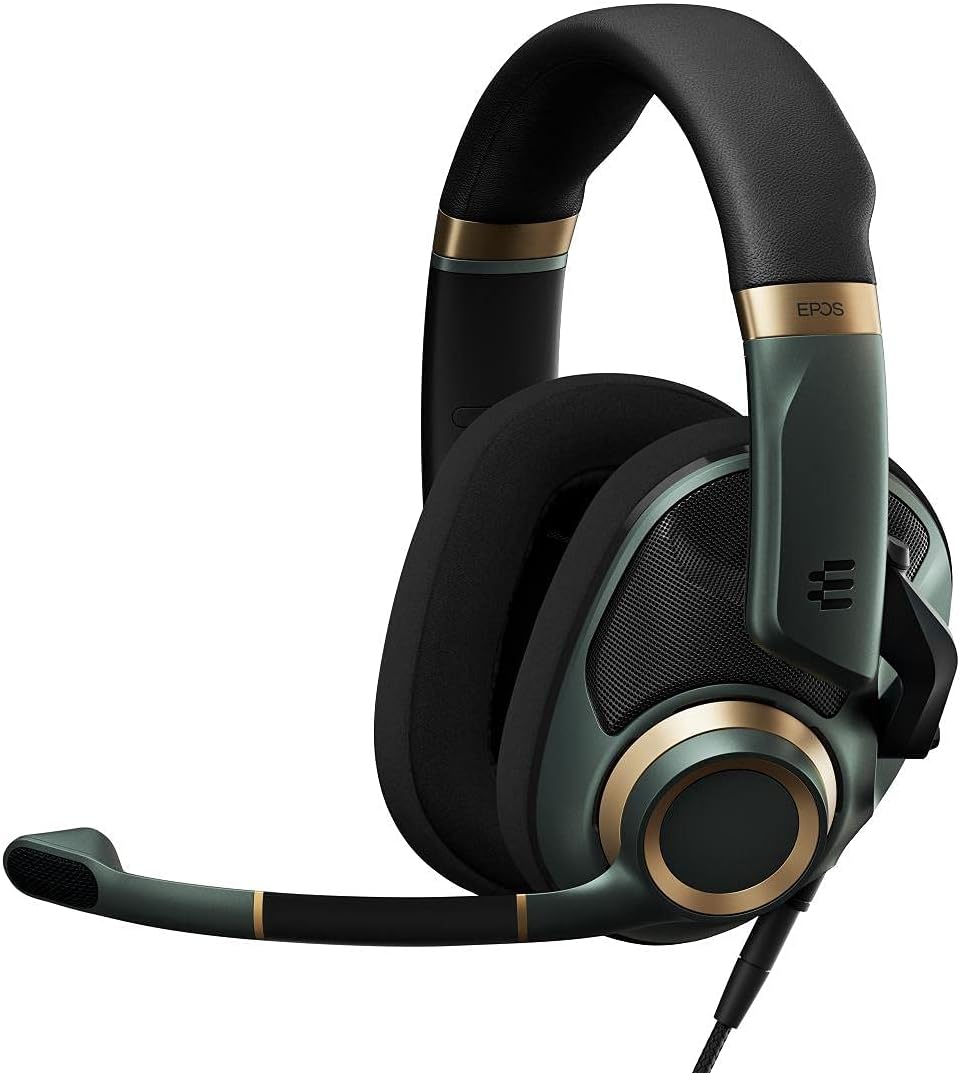 EPOS H6Pro Open Acoustic Gaming with Mic – Immersive Sound, Lightweight Comfort, and Durable Design – Works with Xbox, PS4/PS5 & PC/Windows – Green