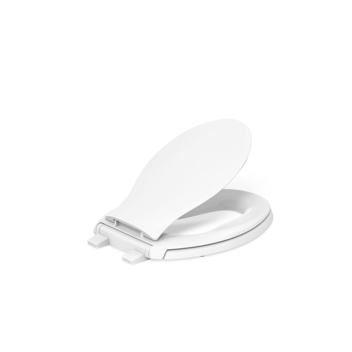KOHLER K4732-RL-0 Transitions Elongated Toilet Seat Closed-Front with Integrated Child-Size Seat, Quiet-Close, and Grip-Tight Bumpers, White