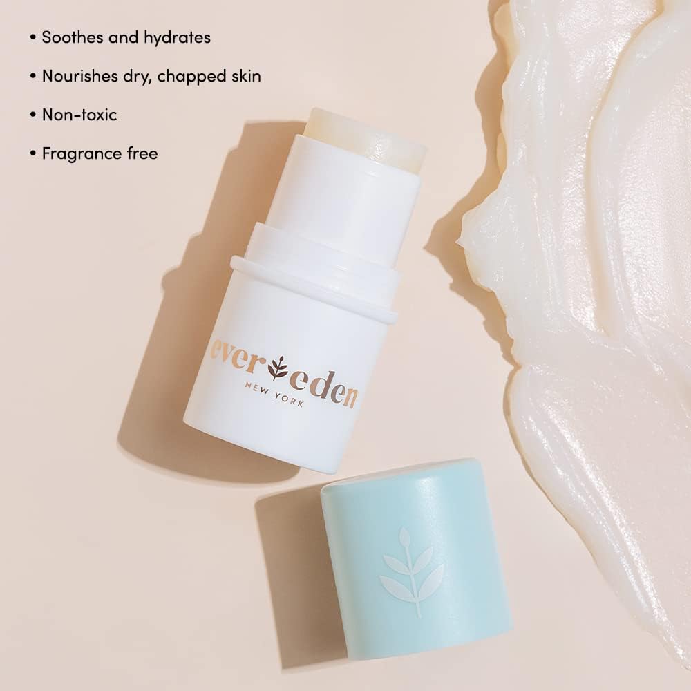 Evereden Dry Relief DUO - Baby Face Cream (1.7oz) & Baby Lip Balm (0.13oz) - Clean, Vegan, & Easy to Use Toddler Chapstick & Baby Cream Bundle for Deep Soothing Hydration - Non-Greasy & Fragrance-Free