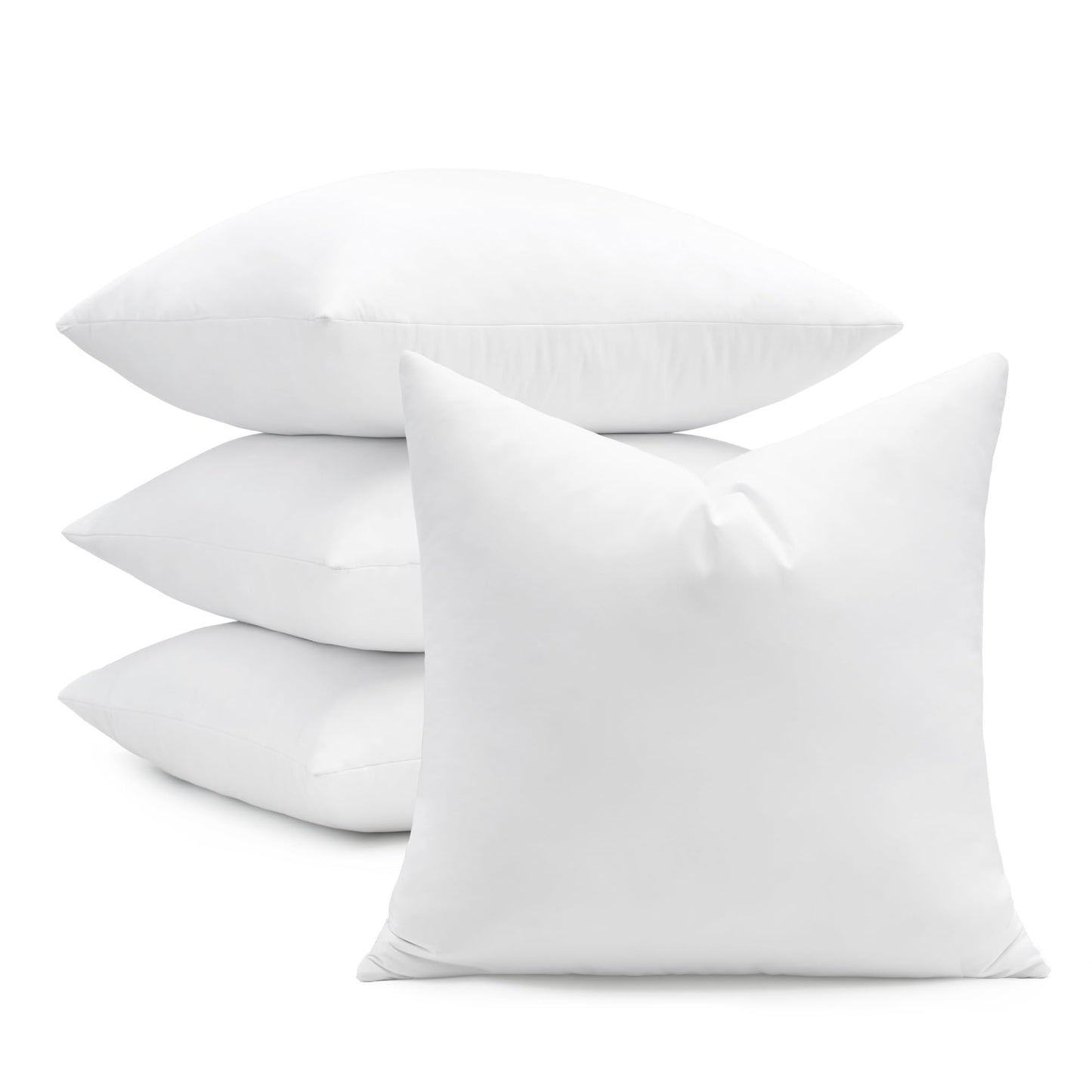 puredown® 20x20 Feather Down Pillow Inserts, 4 Pack Throw Pillow Inserts for Couch, Chairs, Office, Apartments