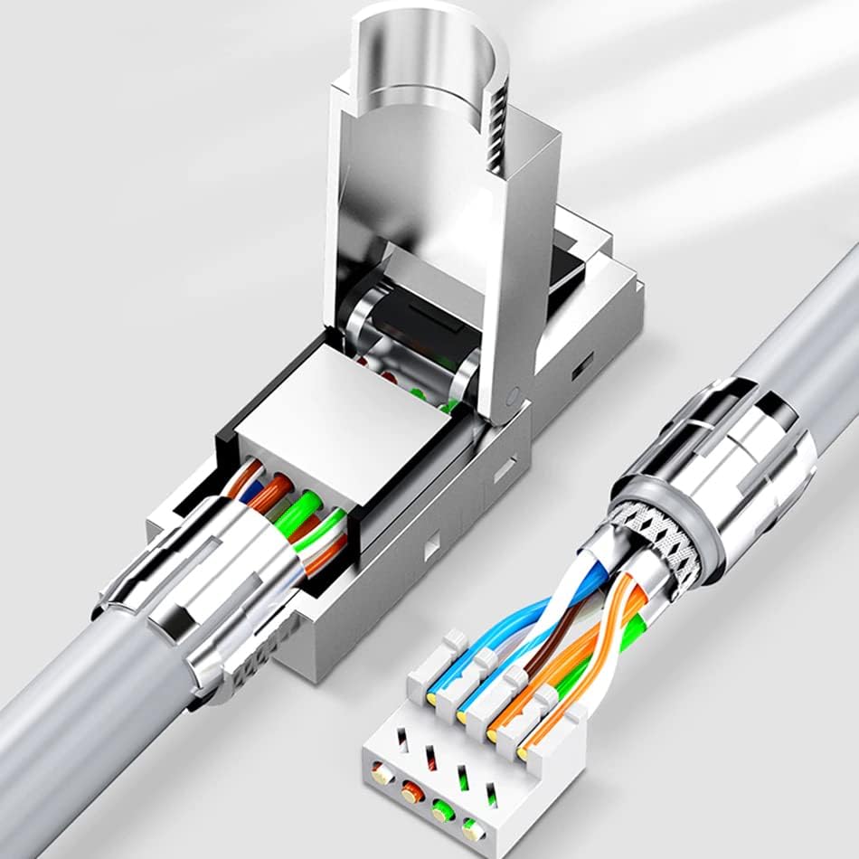 Syston Cable Cat8 Ethernet Bulk Raw Cable 2000MHz 2GHz 40GB 100 ft Solid Bare Copper S/FTP Individual electromagnetic Tinned Copper Braid Shield 22/4 4 Pair 22 AWG CMR FT4 UTP Blue Order to Cut