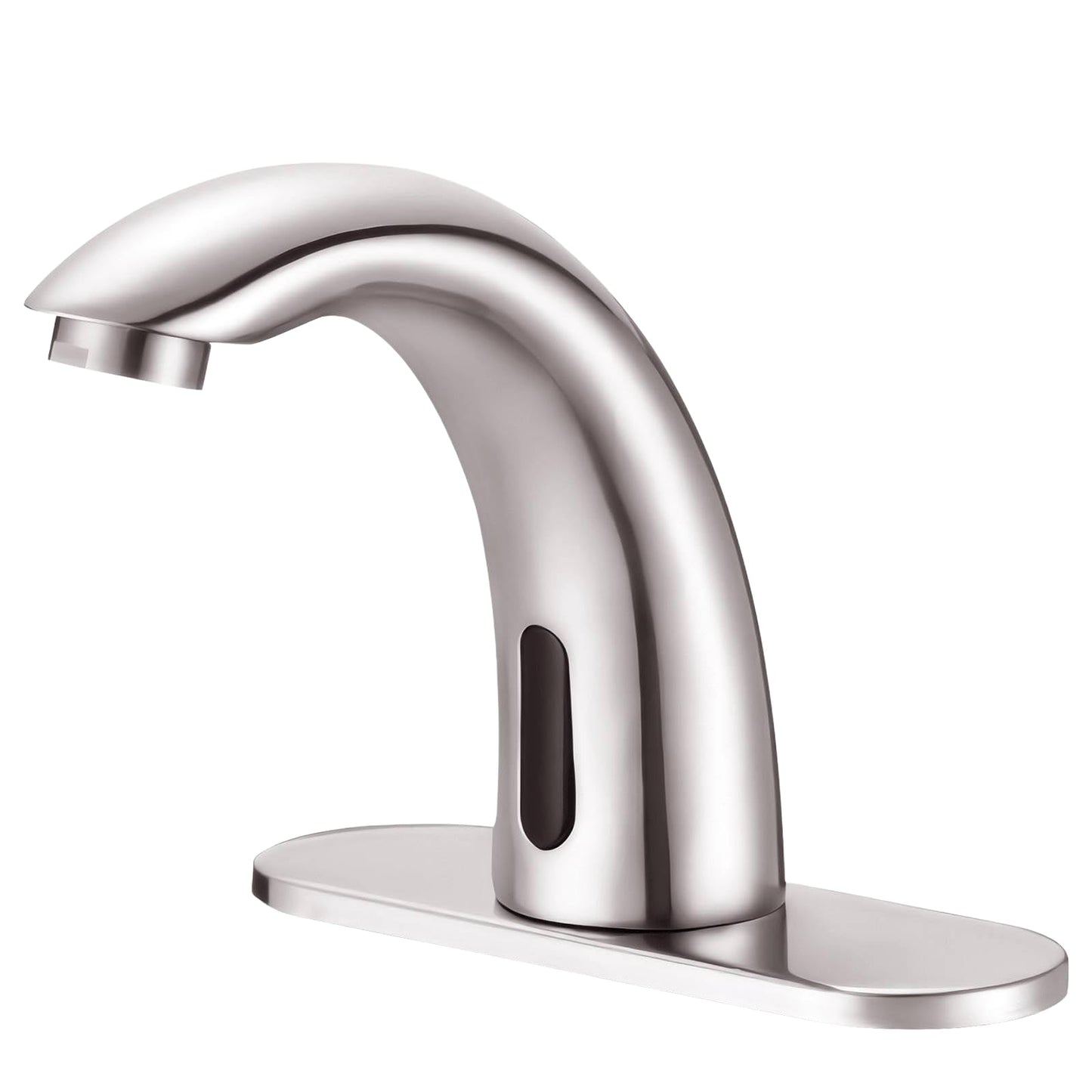 Yodel Faucet Touchless Bathroom Sink Faucet - Automatic Motion Sensor Restroom Toilet Faucet - Battery Operated for Commercial Lavatory, Brushed Nickel