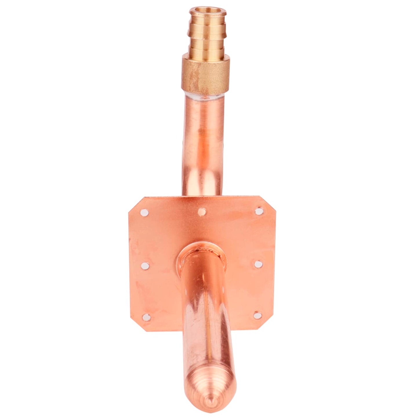 WHK 10 packs Pex-A Copper Stub Out Elbows with Wall Flange 1/2" x 6"