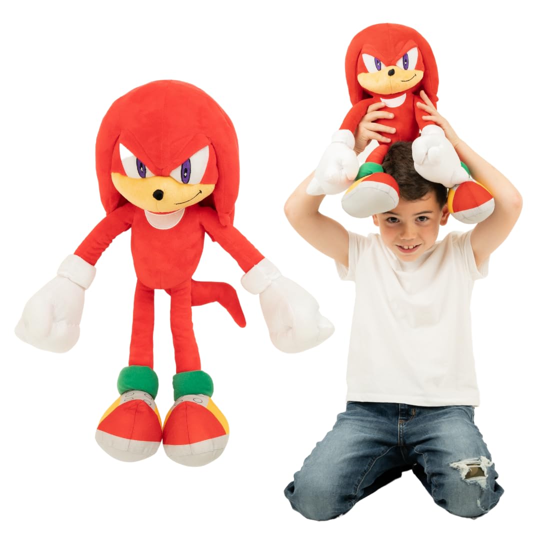 Franco Super Soft Plush Anime Cuddle Pillow Buddy, 1 Count (Pack of 1), Sonic The Hedgehog Knuckles