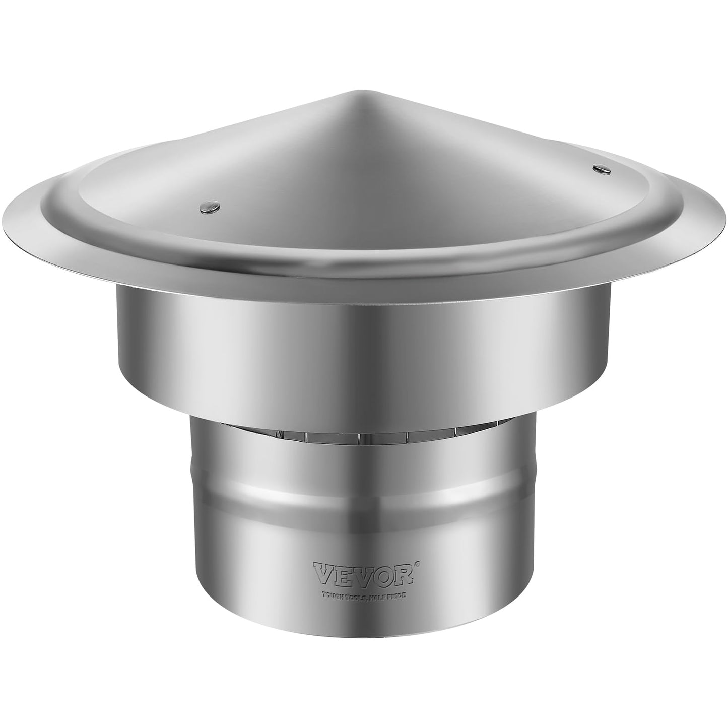 VEVOR 6 inch Chimney Cap - All-Weather Stainless Steel with Reinforced Hardware, Easy Installation Vent Cover for Outdoor Protection