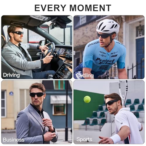 OhO Smart Glasses,Polarized Sunglasses with Bluetooth Speaker,Athletic/Outdoor UV Protection and Voice Control,Unisex(Transitional Lens)