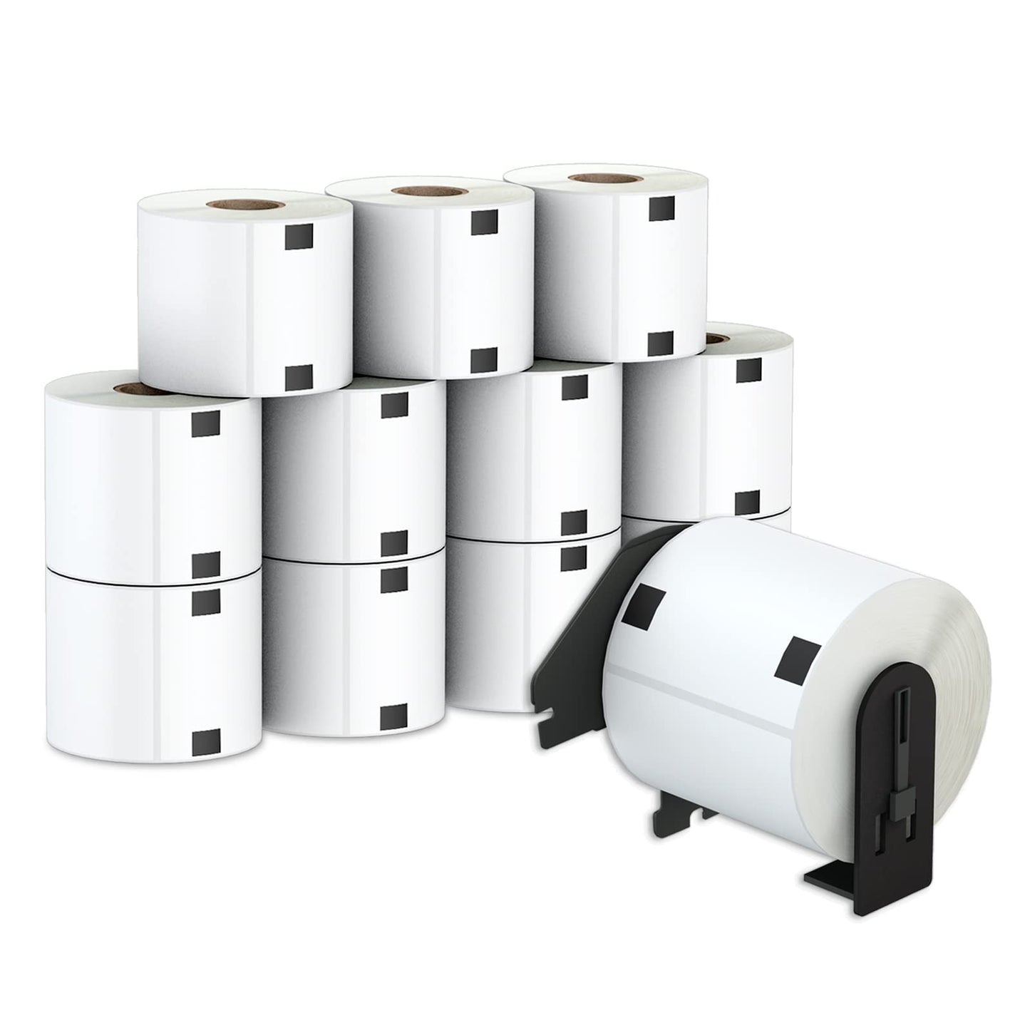 12 Rolls 3600 Pcs 2-3/7"x4 Shipping Name Badge Labels Replacement for Brother dk-1202, Misofuki 2.4"x3.9" 62mmx100mm Die-Cut Address Labels Used with Brother QL-700 QL-500 QL-810W Label Printer