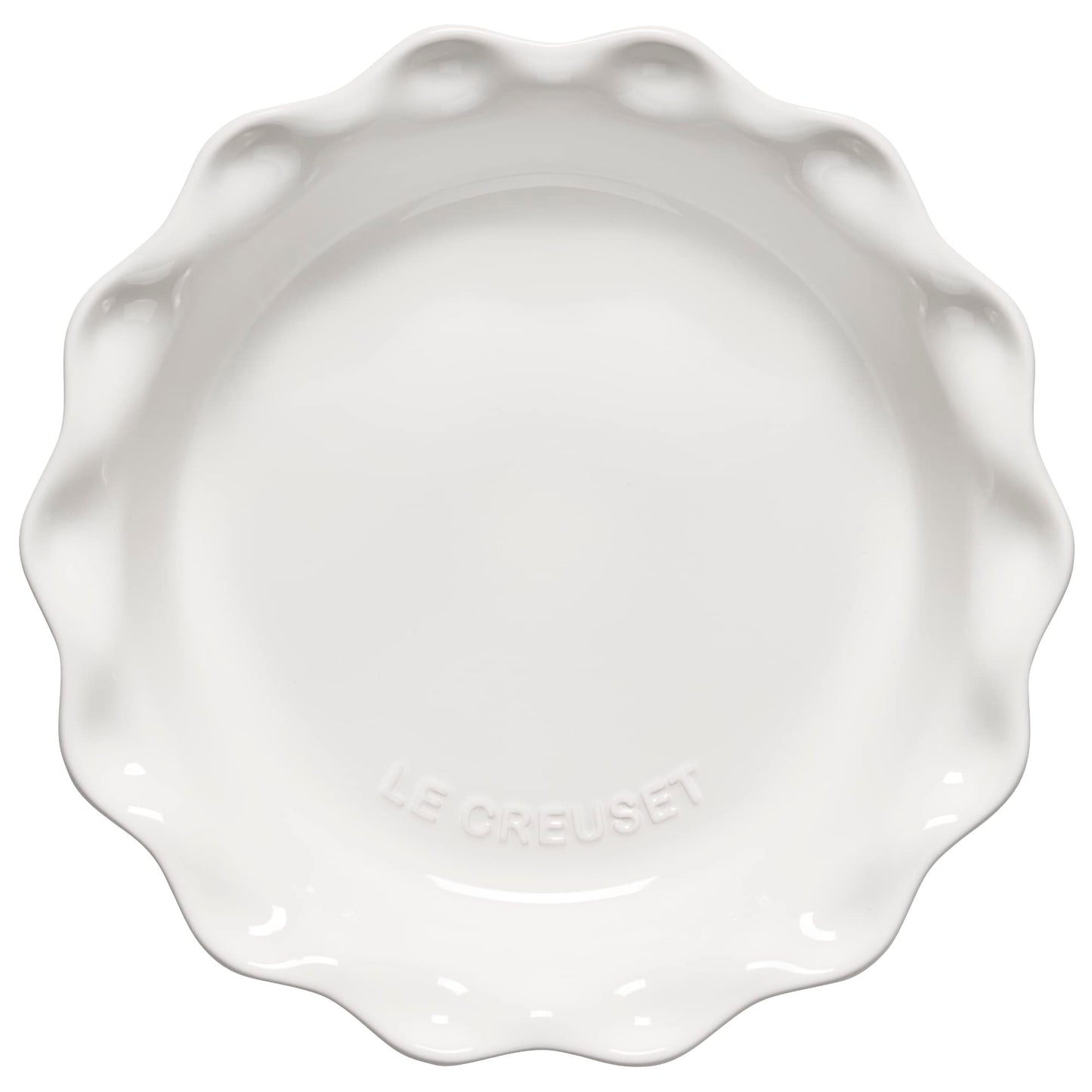 Le Creuset Stoneware 9" Heritage Pie Dish, White