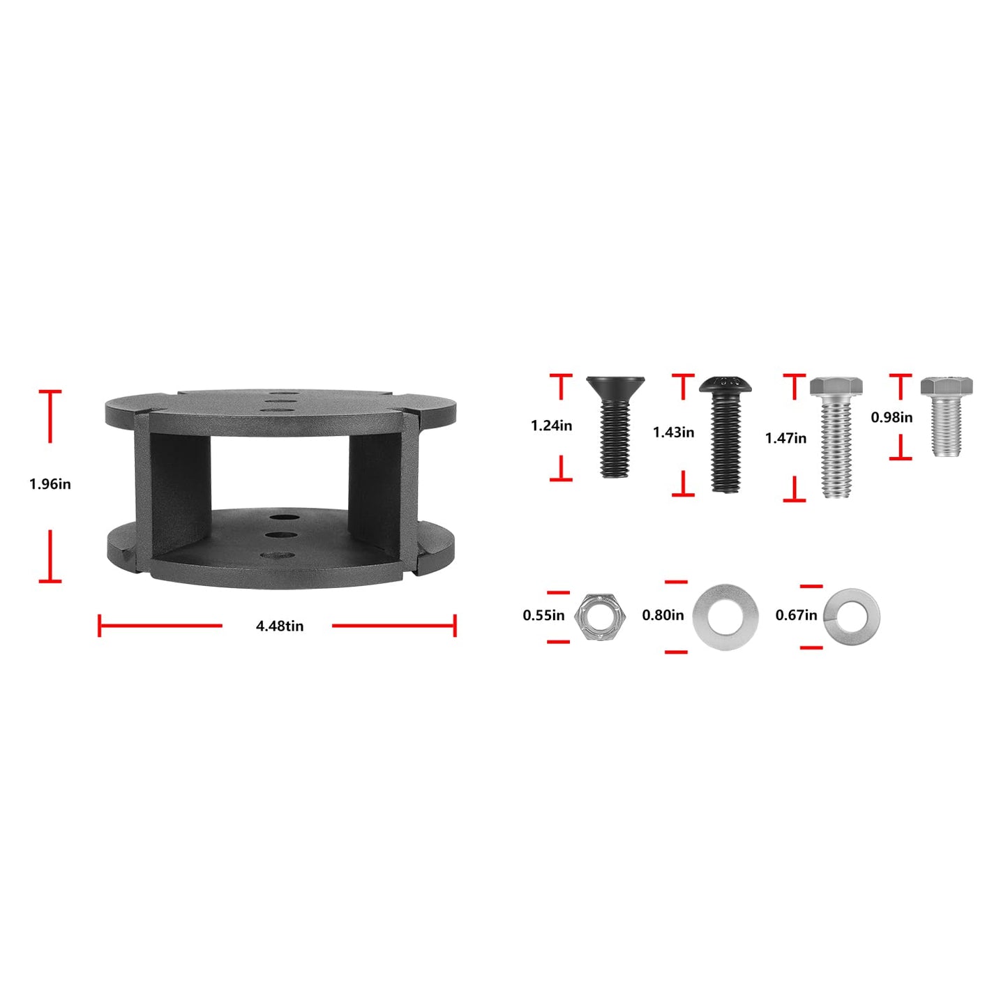 52420 2" Air Bag Lift Universal Air Spring Spacers Kit for Most Lift Kits