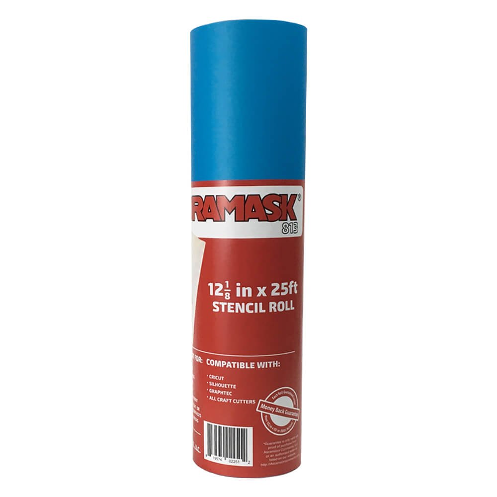Low-Tack Stencil Masking Vinyl Film – ORAMASK 813 by ORAFOL for Painting, Airbrush & Craft Applications, (12" x 25ft)