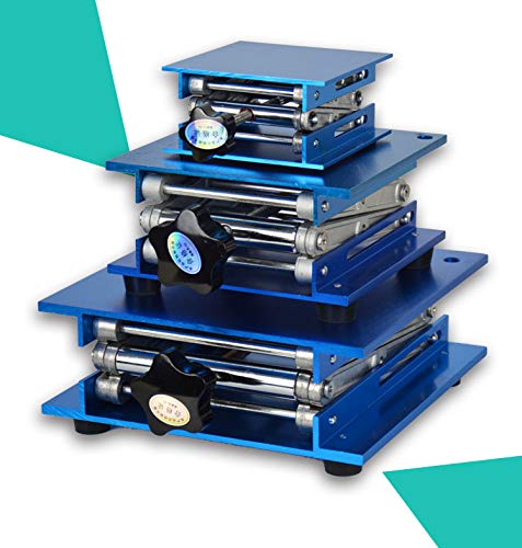 Lab Jack Stand Table Lift Laboratory Lift Aluminium Oxide Lab Stand Lifter Scientific Scissor Lifting Jack Platform (6''X6'')