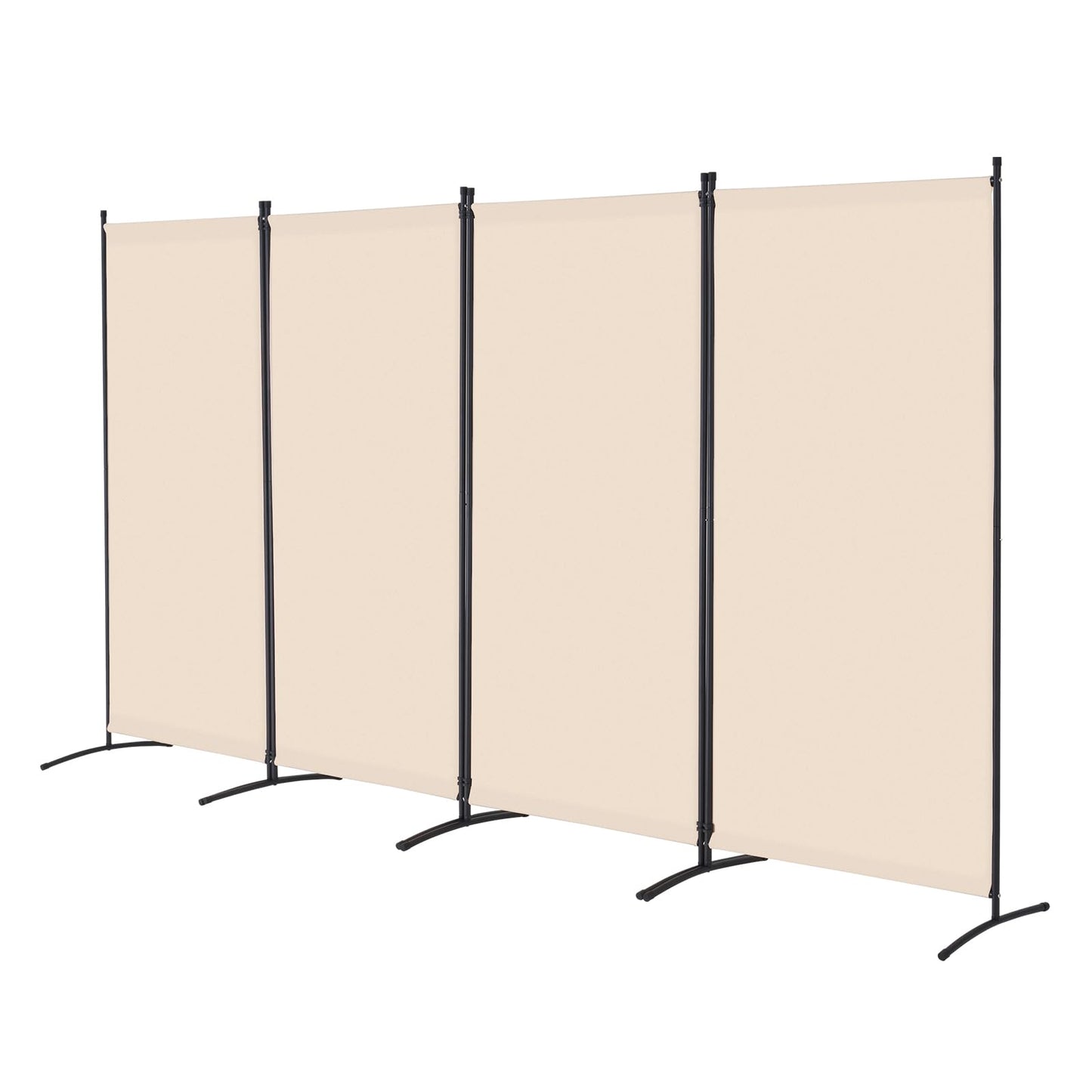 VEVOR Room Divider, 4 Panel Room Divider, Folding Privacy Screen and Portable Partition Divider for Room Separation, Freestanding Room Partitions for Office, Bedroom, Study, Beige