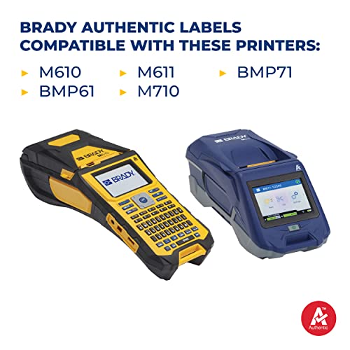 Brady Multi-Purpose Vinyl Label Tape for M610, M611, M710, BMP61, and BMP71 Printers - 1" x 50', White. M6C-1000-439