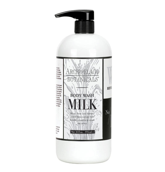 Archipelago Botanicals Milk Body Wash, Cleansing and Moisturizing Body Wash for Dry Skin, Soft and Smooth Skin, Free from Parabens, Phthalates and GMOs (33 oz)