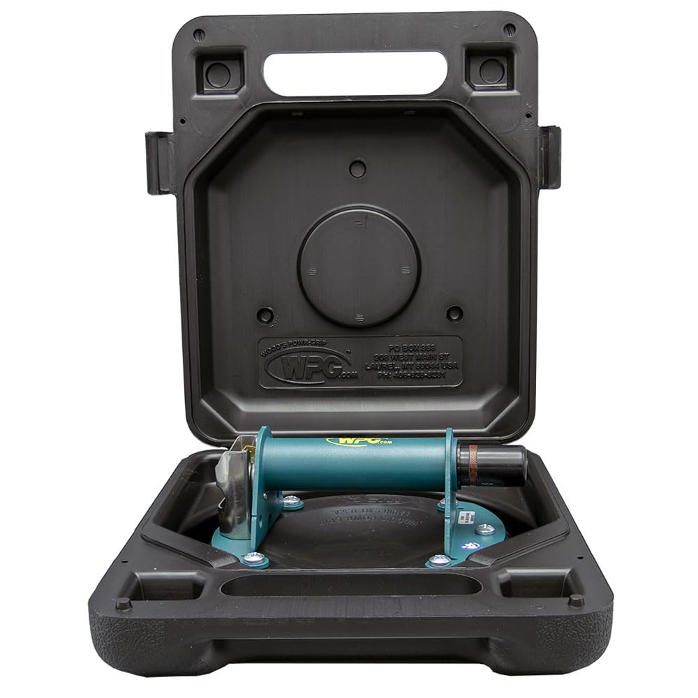 8" Wood's Powr-Grip N4300 Metal Handle ABS Plunger Vacuum Suction Cup Lifter 125lbs Capacity w/Case