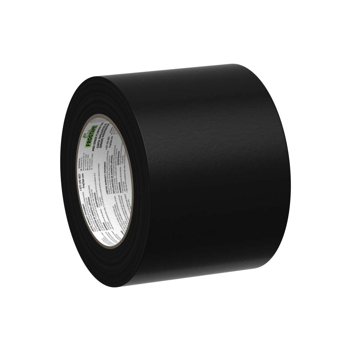 FrogTape Pro Grade Deck and Joist Flashing Tape - 4 Inch Width (3.78 in. x 50 ft) - All Weather & UV Resistant Linerless Tape for Decking, Wood, Beams with Advanced Acrylic Adhesive - 13 mils - Black