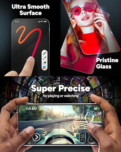 ZAGG InvisibleShield Glass Elite Screen Protector for iPhone 14 Pro Max, 2-Way Privacy, Reinforced Edges, 5X Shatter Protection