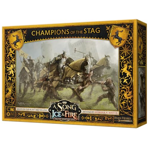 CMON A Song of Ice and Fire Tabletop Miniatures Game Champions of The Stag Unit Box (Multilingual Edition) - Strategy Game for Adults, Ages 14+, 2+ Players, 45-60 Minute Playtime, Made by CMON
