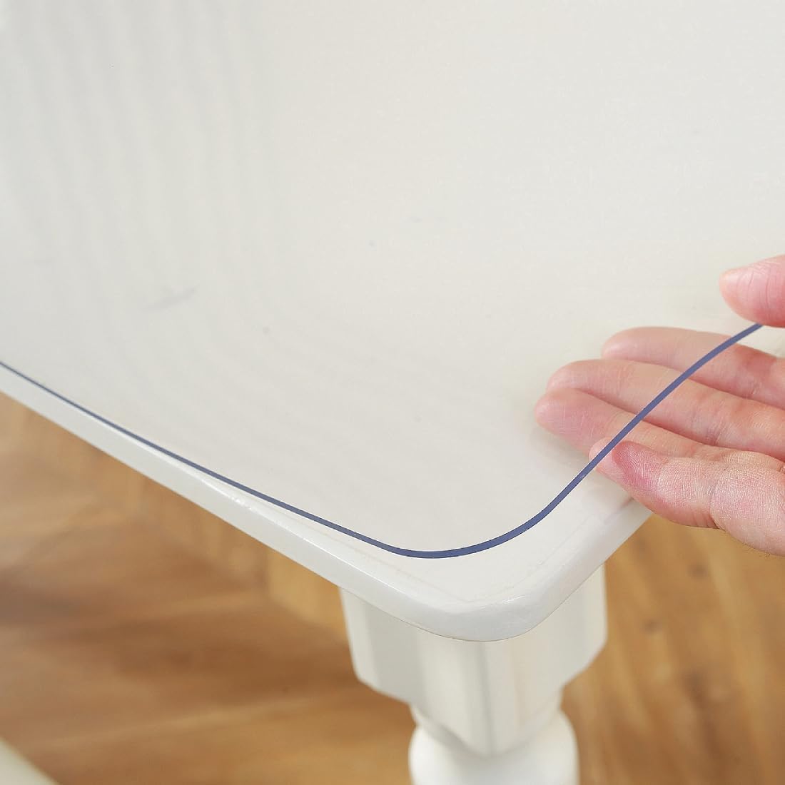 Royhom Clear Table Protector 36 x 60 Inch - 1.5mm Thick Plastic Table Cover, Clear Table Cover Protector Rectangle, Waterproof PVC Desk Mat for Coffee Table, Writing Desk, Dining Room, Dresser