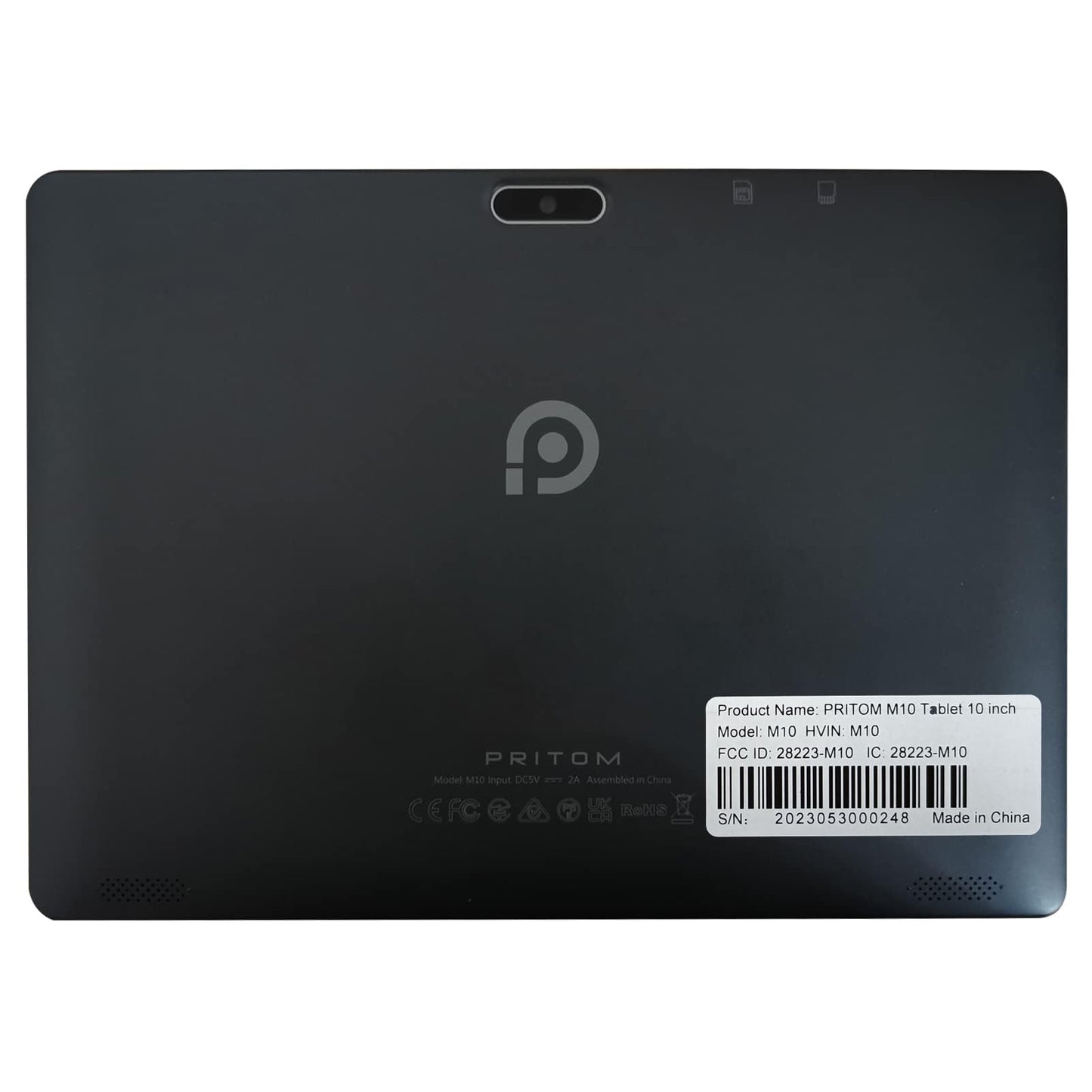 PRITOM Touch10 Tablet 10 inch - Tablet Android 13, 64GB, 512GB Expandable, Quad-Core, HD IPS Screen, Dual Camera, WiFi, Bluetooth, Tablets with 6000mAh Battery, Black