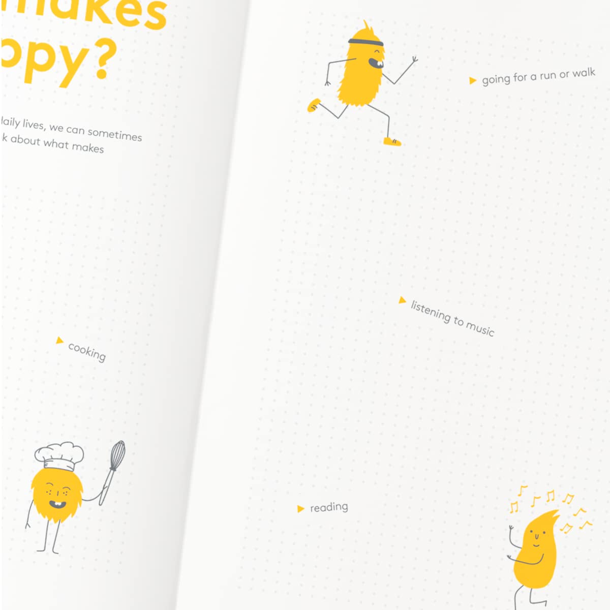 HappyMe - Adult Growth Journal, Wellness Notebook with 180 Pages, Daily Prompts for Gratitude, Positivity, Self-Discovery, Reflection, and Affirmations, Ideal for Ages 18+, in English (US), (Yellow)