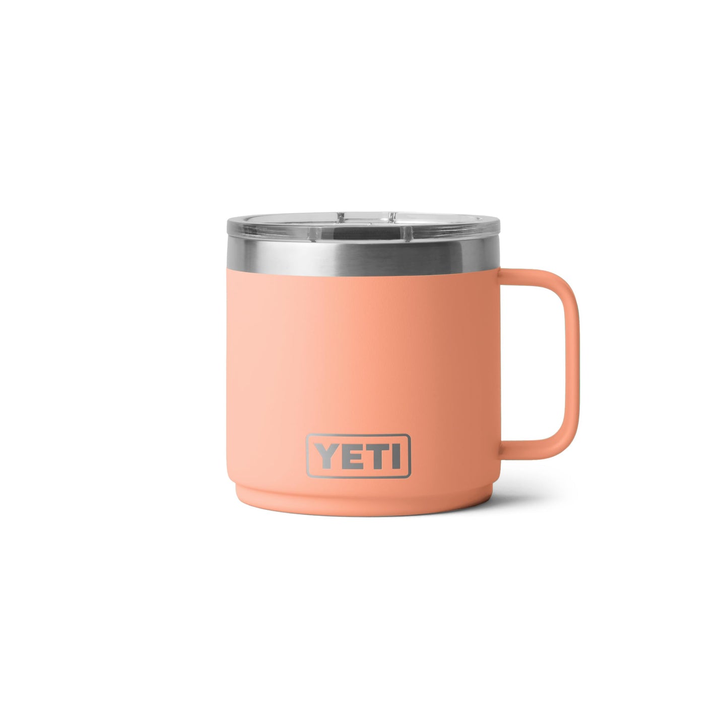 YETI Rambler 14 oz Stackable Mug, Vacuum Insulated, Stainless Steel with MagSlider Lid, Lowcountry Peach